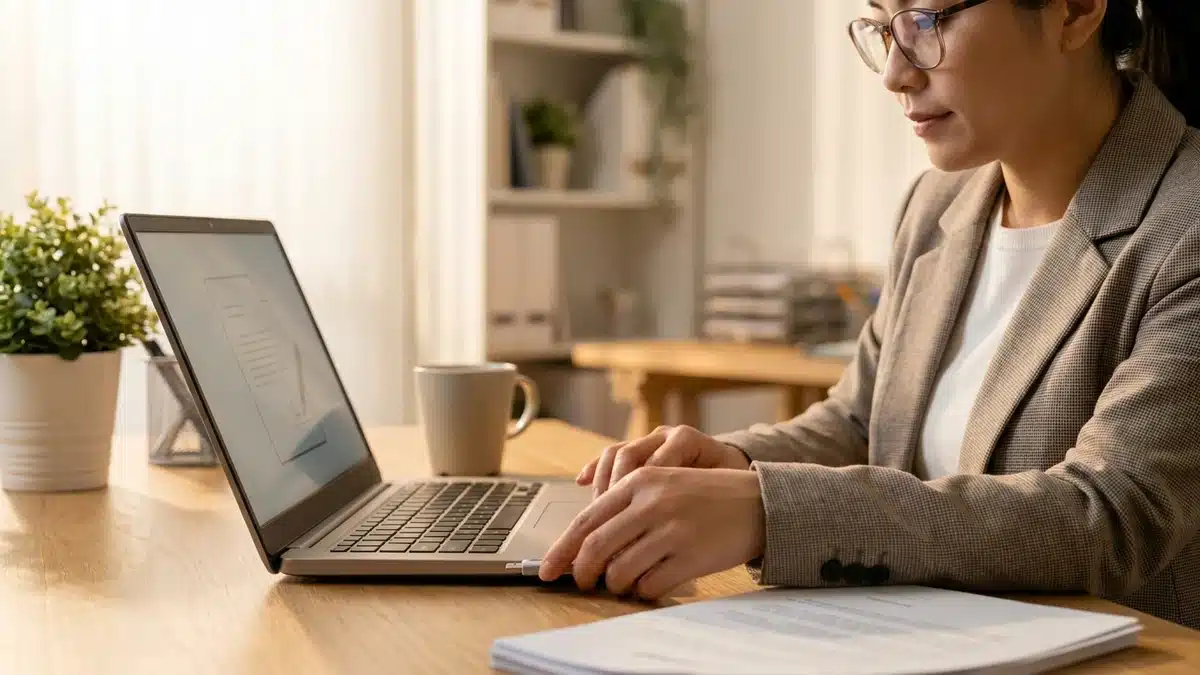 Người dùng cắm USB Token FastCA vào laptop để ký tài liệu điện tử